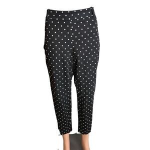 J. Crew Factory Women’s Polka Dot Cotton Stretch Capri Pants 14 Vacation Wear